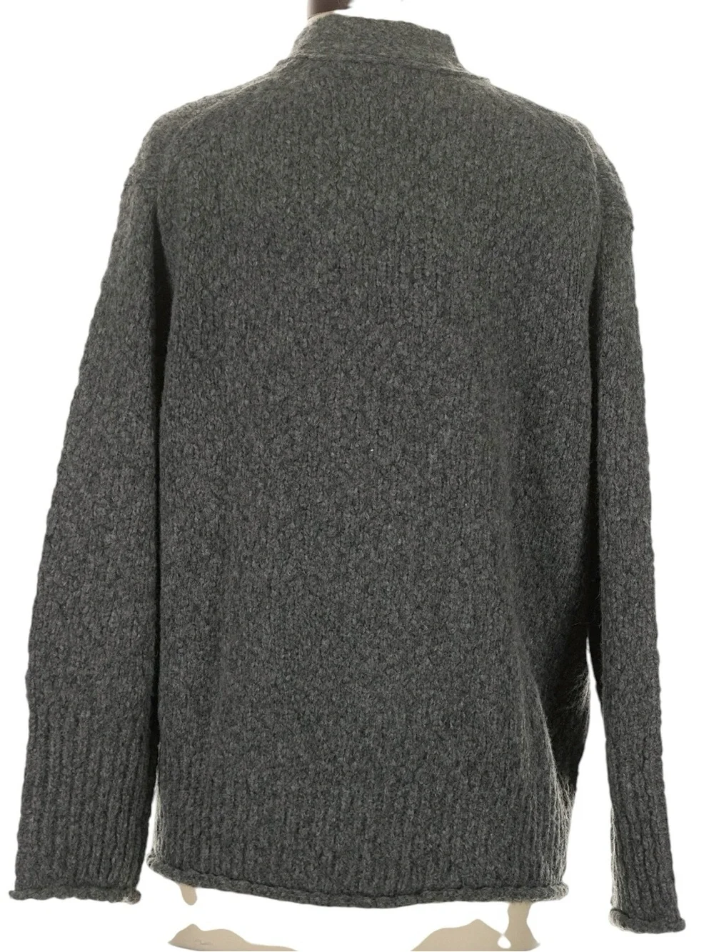 J. Crew Relaxed Cardigan in Textured Yarn Size XS Grey Oversized Wool Layering